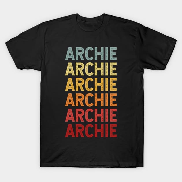 Archie Name Vintage Retro Gift Named Archie T-Shirt by CoolDesignsDz